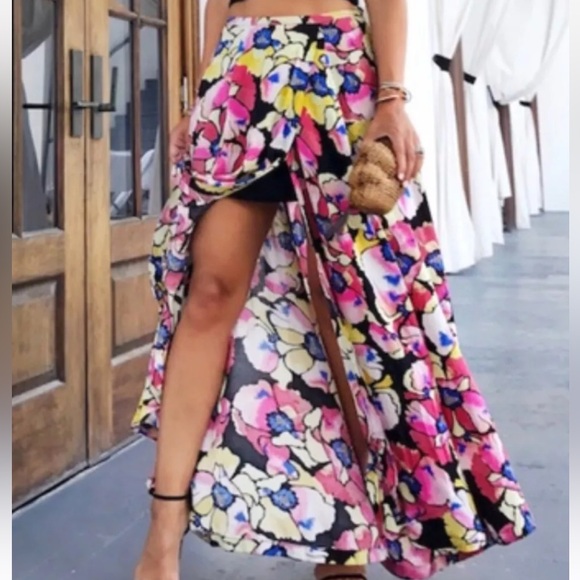 Free People Hot Tropics Floral Printed Maxi Skirt size 2 - Picture 2 of 8